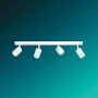 Philips spotlampe Wyatt 4xGU10 L62 cm hvid