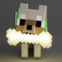 Paladone bordlampe Minecraft Wolf GloBuddies trådløs RGB H14 cm