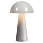 Markslöjd genopladelig bordlampe Fungi LED H26,5 cm grå