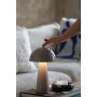Markslöjd genopladelig bordlampe Fungi LED H26,5 cm grå