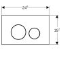 Geberit betjeningsplade Sigma40 rund mat hvid