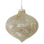 Nordic Winter julekugle glas champagne m/glimmer Ø10 cm