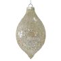 Nordic Winter julekugle glas champagne m/glimmer 16 cm