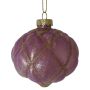 Nordic Winter julekugle lilla m/guld glimmer Ø8 cm