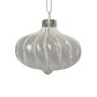 Nordic Winter julekugle perlemor m/hvid glimmer Ø8 cm