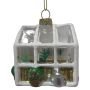 Nordic Winter julekugle drivhus glas hvid
