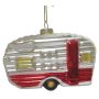 Nordic Winter julekugle campingvogn glas hvid