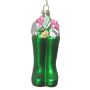 Nordic Winter julekugle gummistøvle glas grøn