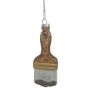 Nordic Winter julekugle pensel glas brun