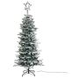 Nordic Winter juletræ Frost m/sne & lys plast 180x86 cm