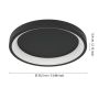 Eglo loftlampe Loretello-Z LED sort Ø35 cm