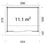 Palmako udestue Ines Slide ubehandlet 11,1 m²