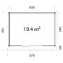Palmako udestue Lea Slide ubehandlet 19,4 m²