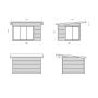 Palmako udestue Andrea Slide ubehandlet 11,2 m²