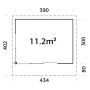 Palmako udestue Andrea Slide Plus ubehandlet 11,2 m²