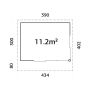 Palmako udestue Andrea Slide Plus ubehandlet 11,2 m²