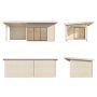 Palmako udestue Andrea Slide ubehandlet 11,2+7,9 m²