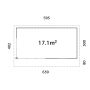 Palmako udestue Andrea Slide ubehandlet 17,1 m²