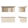 Palmako udestue Andrea Slide ubehandlet 17,1 m²