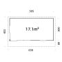 Palmako udestue Andrea Slide Plus ubehandlet 17,1 m²
