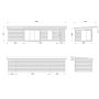 Palmako udestue Andrea Slide ubehandlet 17,1+7,9 m²