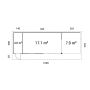 Palmako udestue Andrea Slide ubehandlet 17,1+7,9 m²