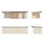 Palmako udestue Andrea Slide Plus ubehandlet 17,1+7,9 m²