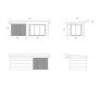 Palmako udestue Grace Slide Plus ubehandlet 11,2+8,2 m²