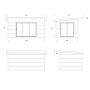 Palmako udestue Grace Slide Plus ubehandlet 14,1 m²