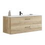 Scanbad underskab med vask Delta/Micca natur eg m/greb 120x45,5 cm