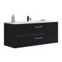 Scanbad underskab med vask Delta/Micca sort eg m/greb 120x45,5 cm