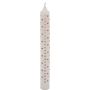 Kalenderlys hvid med hjerter 25 cm
