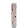 Kalenderlys hvid m/flettehjerter 25 cm