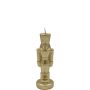 Stearinlys nøddeknækker guld 18 cm