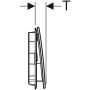 Geberit betjeningsplade Sigma 70 square sort krom
