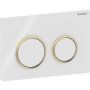 Geberit betjeningsplade Omega 20 rund hvid guld