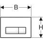 Geberit betjeningsplade Delta 50 square sort