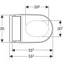 Geberit douchetoilet AquaClean Tuma hvid glas