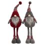 Det Gamle Apotek stående nisse rød/grå 60x18x10 cm 2 stk.