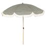 Strandparasol Ø200xH200 cm grøn/creme