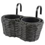 Altankasse polyrattan sort 46 cm