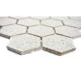 Mosaik Salt Hexagon porcelæn uglaseret sand 27,1 x 28,1 cm