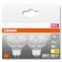 Osram LED-pære Star MR16 GU5.3 3,8W 2 stk.