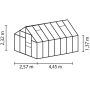 Vitavia drivhus Merkur 11,5 m² sort 6 mm poly