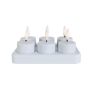 Y-Connection LED-fyrfadslys hvid genopladelig m/timer 6 stk. 