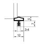 Primo tætningsliste t/dør hvid 5x12x3-4x7 mm