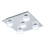 Eglo Romendo 1 loftlampe LED 5x5,4 W dæmpbar IP44 krom 32x32 cm