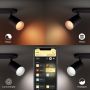 Philips Hue spotlampe Fugato m/Bluetooth GU10 sort 3x5,7 W