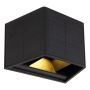 Globo solcelle væglampe LED sort 15x15x10 cm