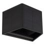 Globo solcelle væglampe LED sort 15x15x10 cm